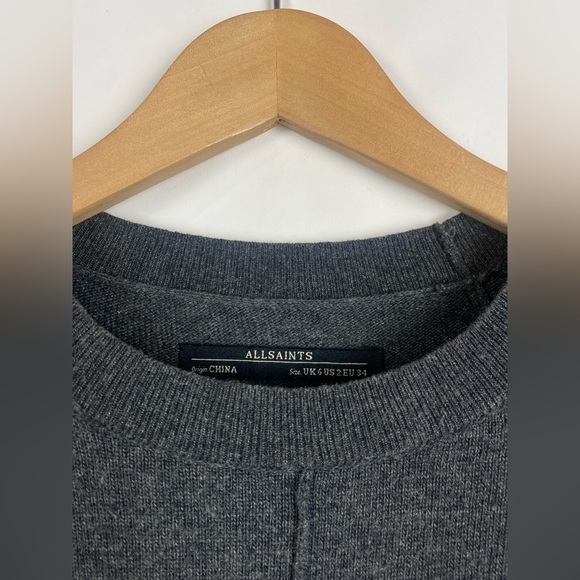 ALLSAINTS Lirienne Angora Cashmere Cotton Blend  Soft Knit‎ Sweater Dress Size 2 - Picture 3 of 9